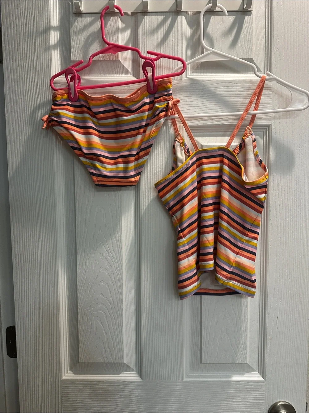 OshKosh B'gosh Girls Multi-Color Striped Tankini Set